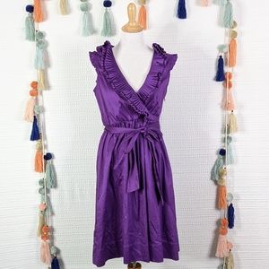 Max and Cleo Ruffle Wrap Dress